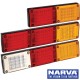 Narva Model 48 LED Rear Direction Lamps with In-Built Reflectors, Black Housing & Security Caps
